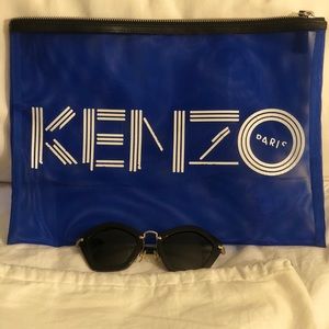 Kenzo Paris large mesh pouch with zip